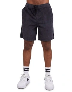 Cord Short in Washed Black