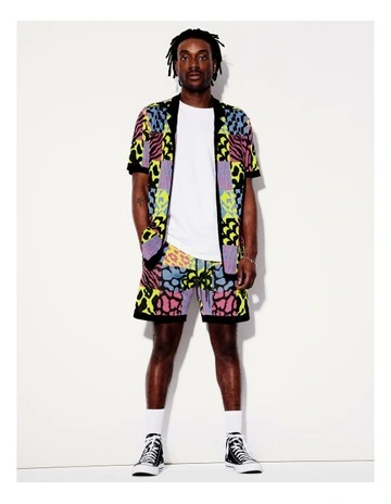 Patchwork Knitted All Gender Short in Assorted