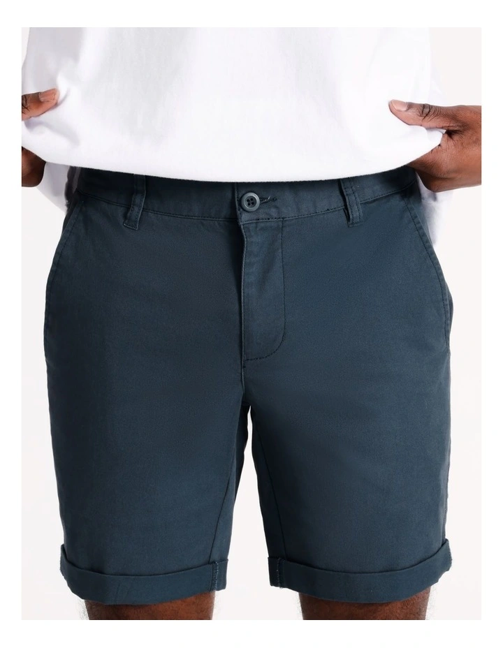 Stollery Chino Short in Petrol image 3