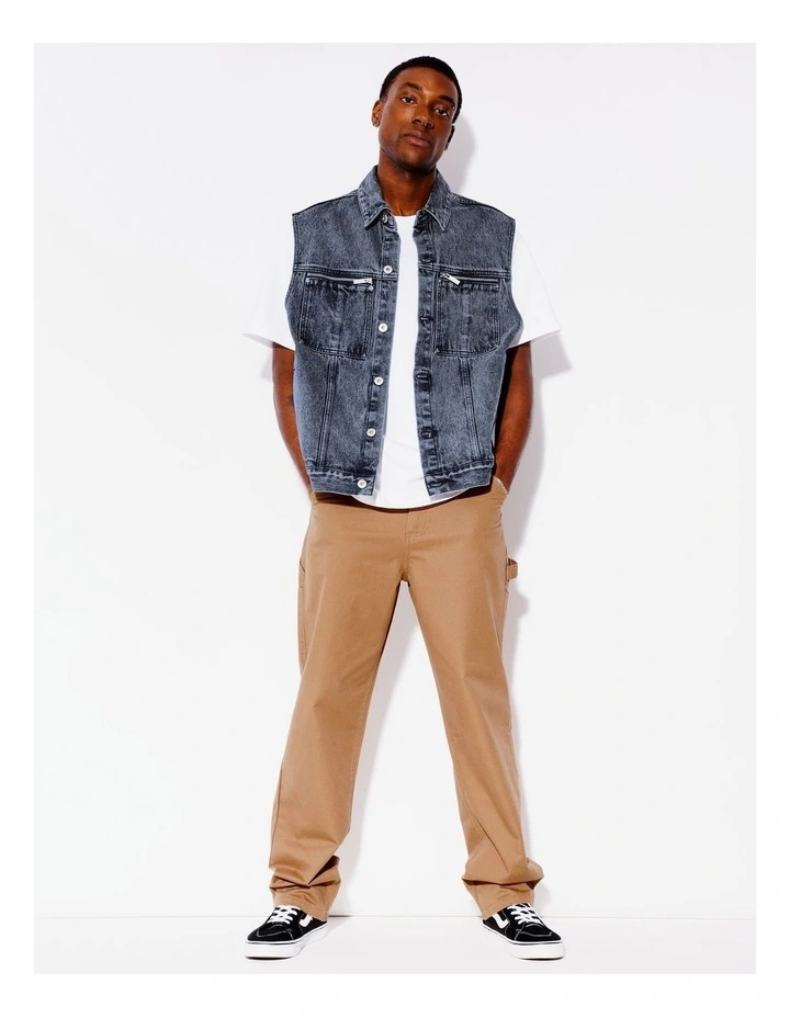 Dallas All Gender Denim Vest in Blue image 3
