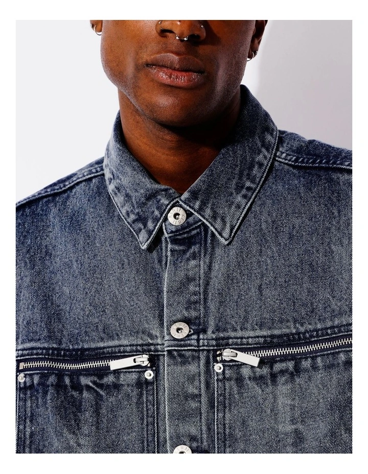 Dallas All Gender Denim Vest in Blue image 4