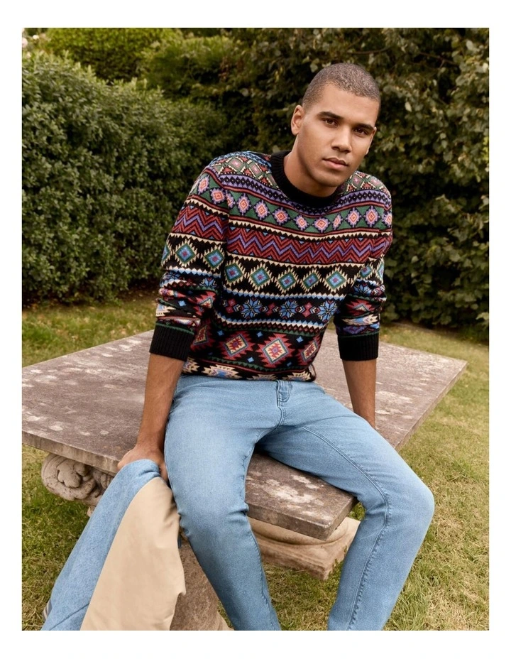 Toxic Rain Pullover Knit in Multicolour image 2