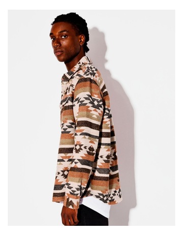 Nearabout Navajo Longsleeve Overshirt in Brown