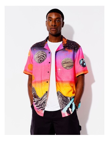 Masterpiece Print Heavyweight Rayon Short Sleeve Shirt in Assorted
