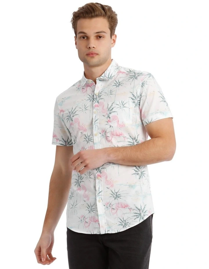Langerado Flaming Print Short Sleeve Shirt image 1