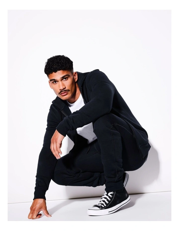 Mitchell Zip Thru Hoodie in Navy image 2
