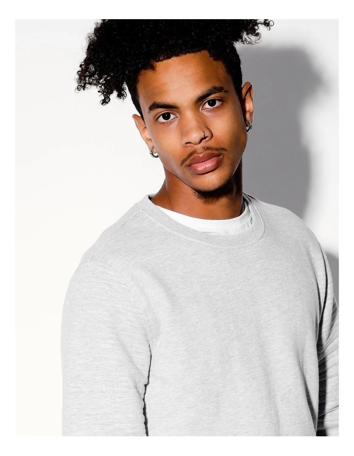 Ryder Moto Crew Sweat in Grey image 3