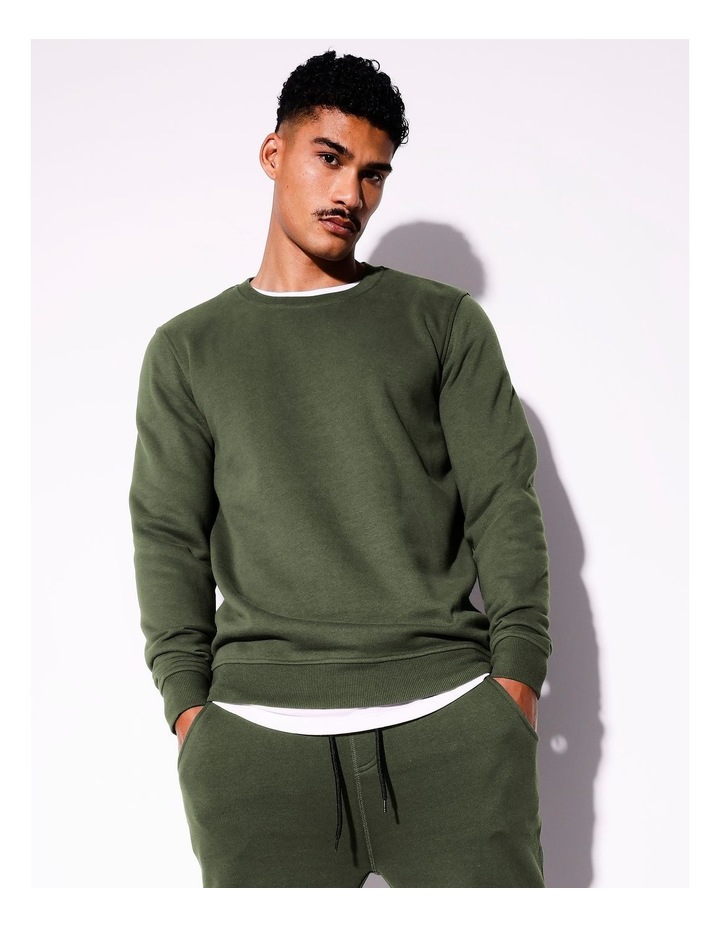Ryder Crew Sweat in Green image 1