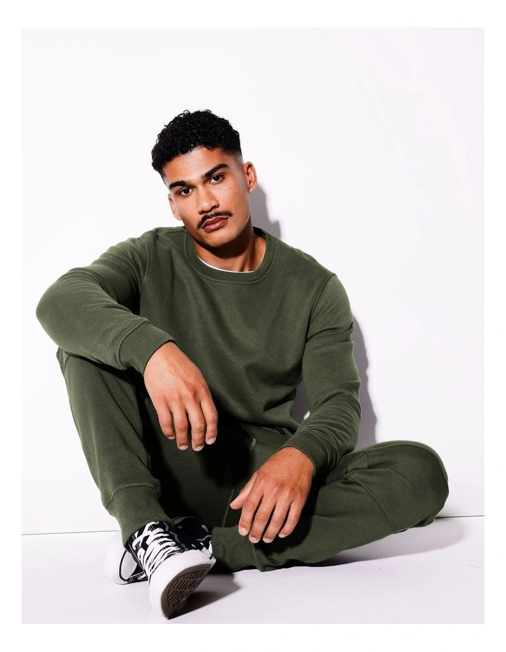 Ryder Crew Sweat in Green image 4