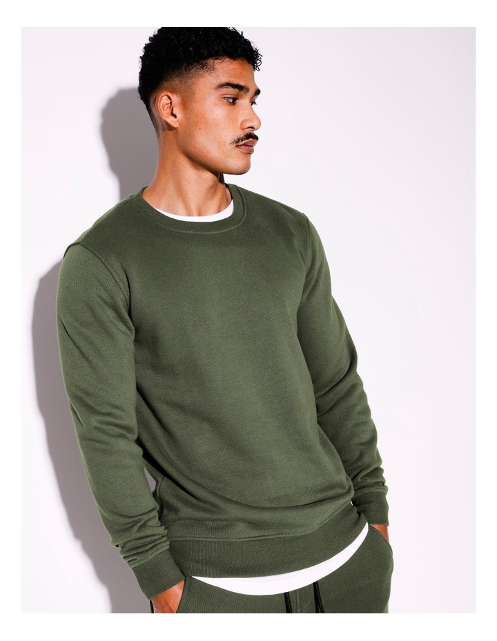 Ryder Crew Sweat in Green image 6