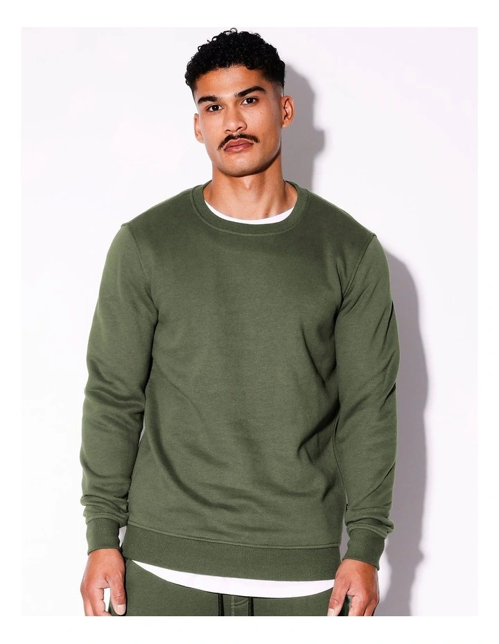 Ryder Crew Sweat in Green image 7