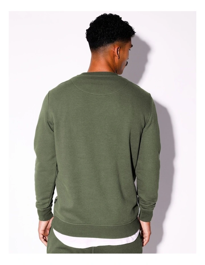 Ryder Crew Sweat in Green image 9