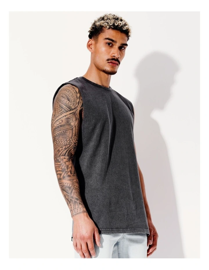 Balboa Muscle Tank in Charcoal image 1
