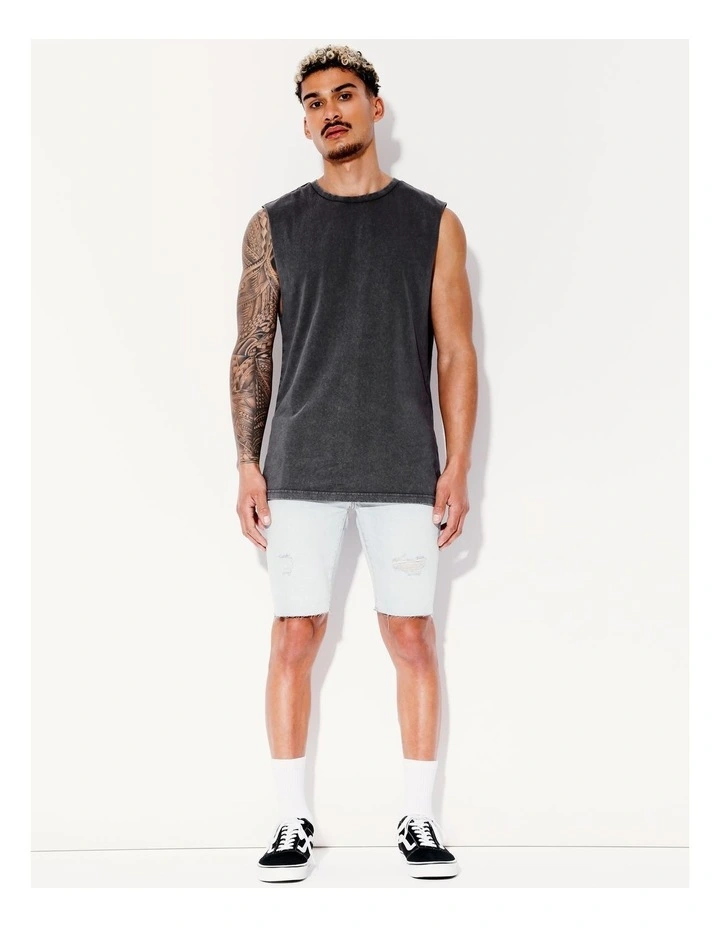 Balboa Muscle Tank in Charcoal image 2
