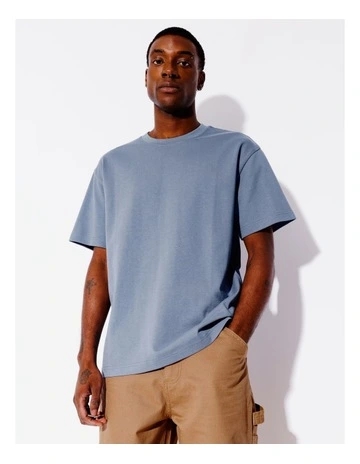 Oaklyn Oversized Crew Neck Tee in Steel