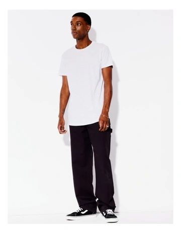 Hadspen Drop Shoulder Curved Tee Vanilla