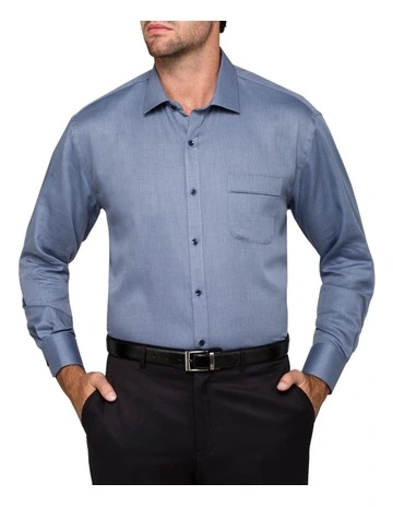 Long Sleeve Business Shirt in Navy
