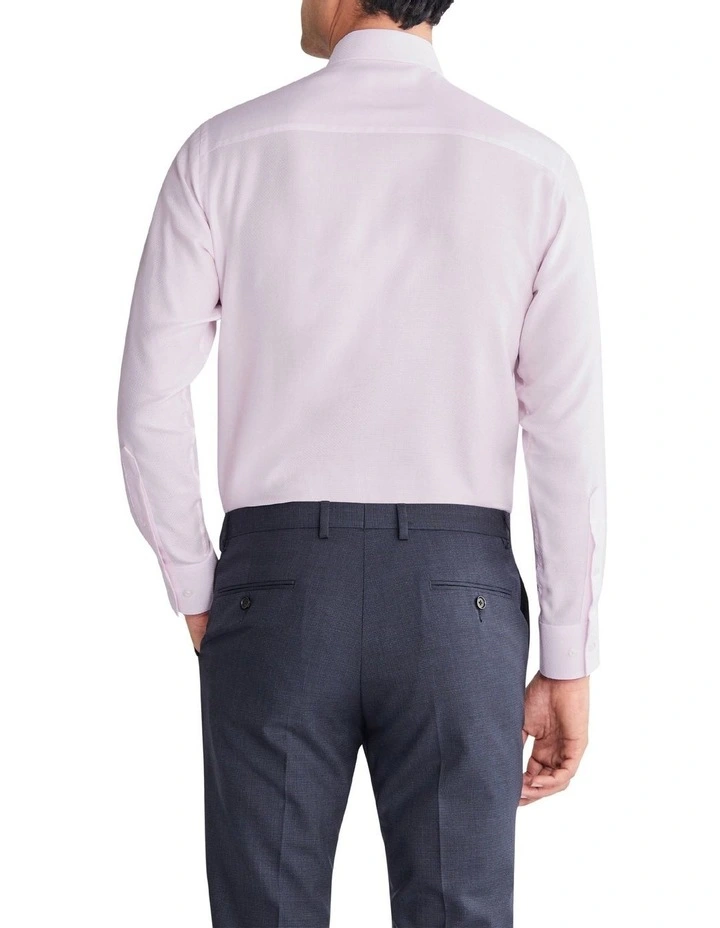 Slim Long Sleeve Shirt in Pink image 2