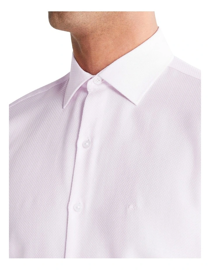 Slim Long Sleeve Shirt in Pink image 3