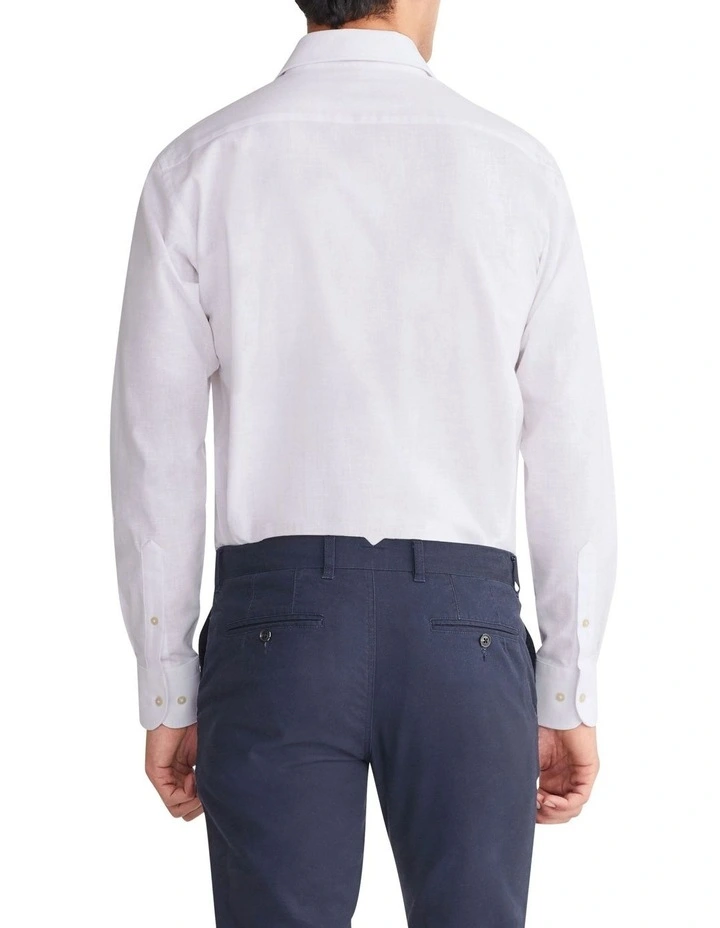 Tailored Long Sleeve Shirt in White image 2