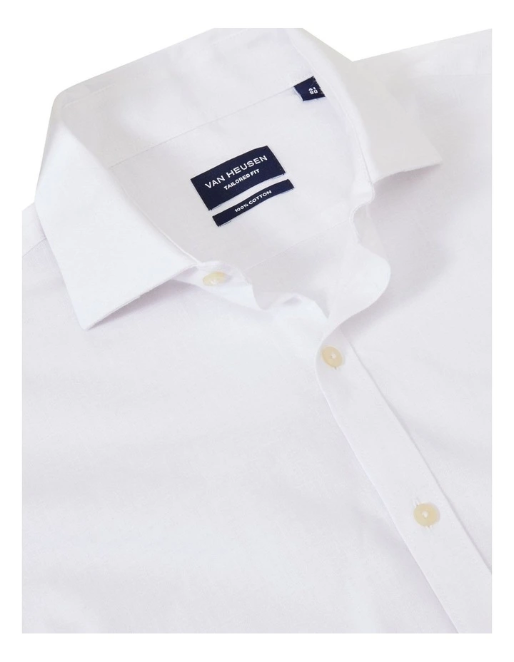 Tailored Long Sleeve Shirt in White image 3