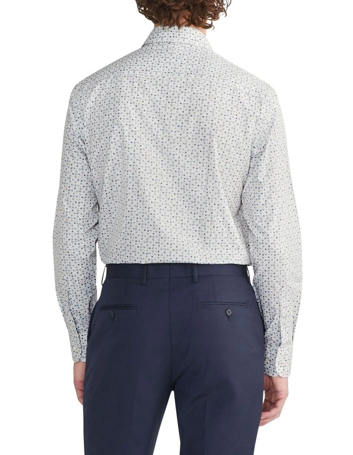 Slim Multi Check Print Long Sleeve Shirt in Green image 3