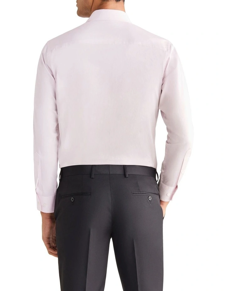 Slim 1 Col twill Shirt in Pink image 2