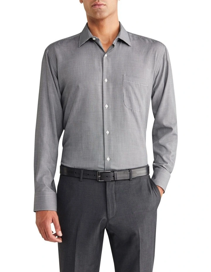 Mini Houndstooth Classic Shirt 1 Col in Black image 1