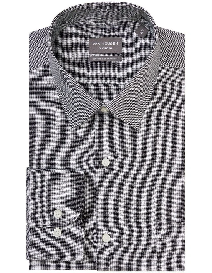 Mini Houndstooth Classic Shirt 1 Col in Black image 4