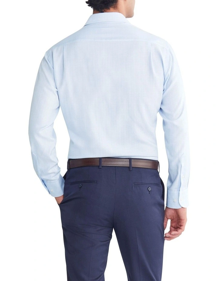 1 Collar Classic Dobby Check Shirt in Sky image 2