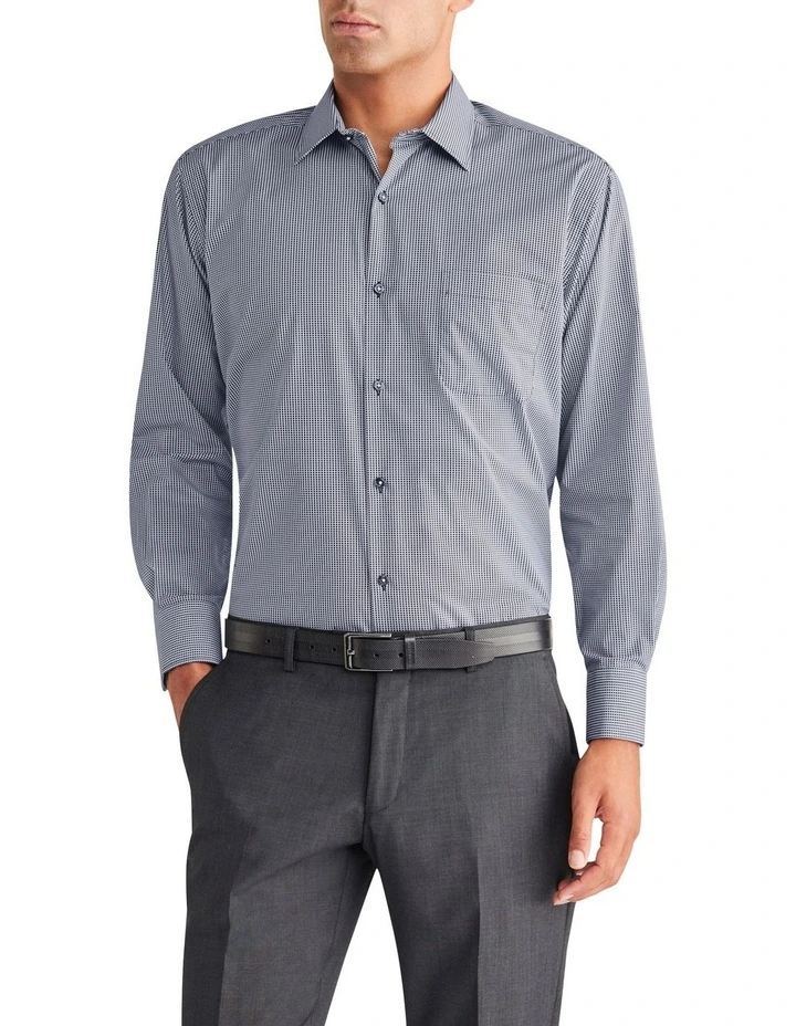 Classic Circle Print Shirt in Navy image 1