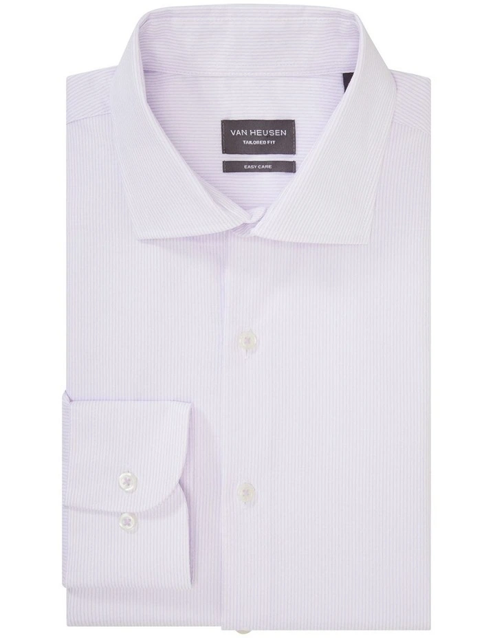 Diamond Dobby Stripe Long Sleeve Shirt in Lilac image 4