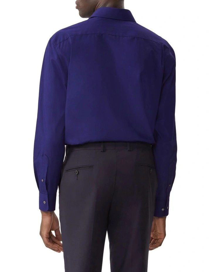 Long Sleeve Business Shirt in Navy image 2