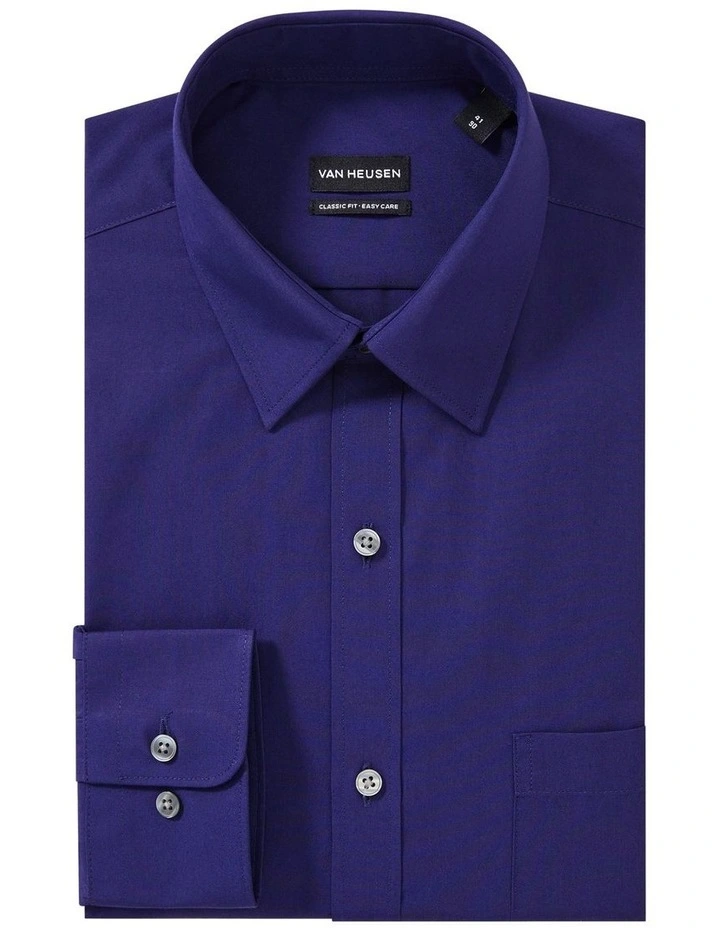 Long Sleeve Business Shirt in Navy image 3