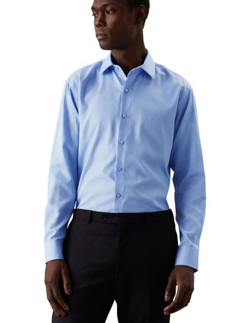 Dot Dobby Slim Shirt in Sky