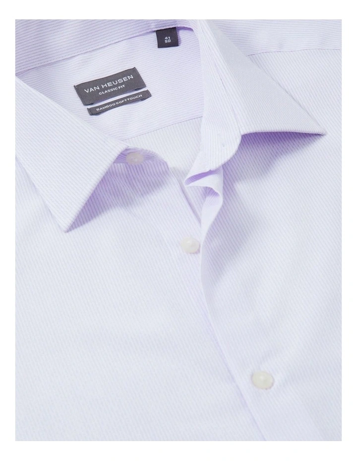 Dobby Classic Stripe Shirt in Purple image 3