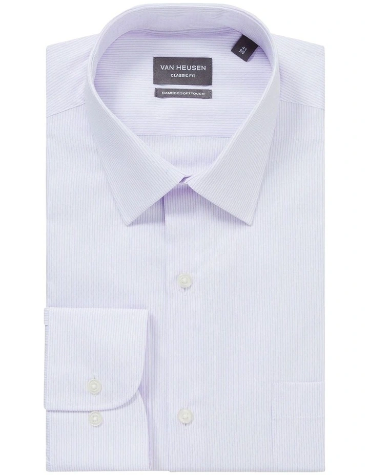 Dobby Classic Stripe Shirt in Purple image 4