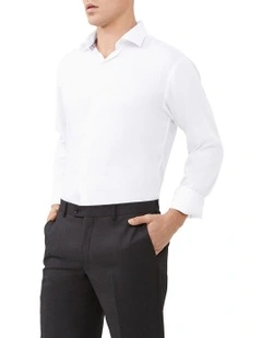 Tailored Fit Shirt 1 Col Dobby in White