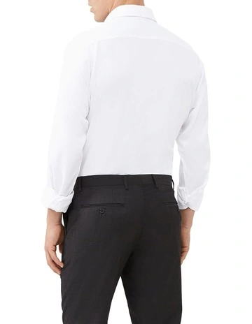 Tailored Fit Shirt 1 Col Dobby in White