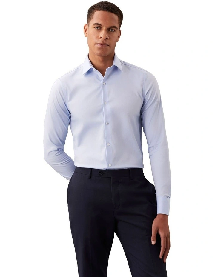 Slim Fit Essential Twill Shirt in Blue image 1