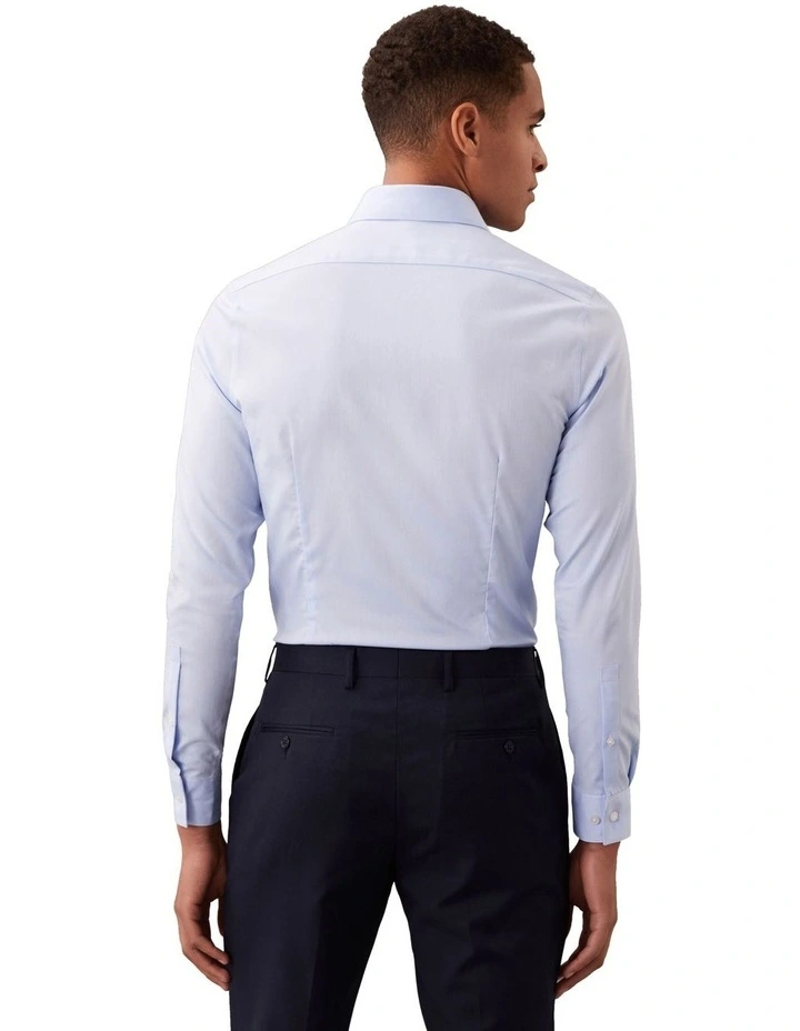 Slim Fit Essential Twill Shirt in Blue image 3