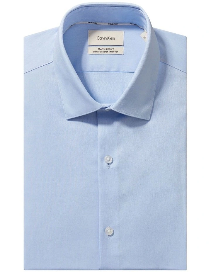 Slim Fit Essential Twill Shirt in Blue image 5