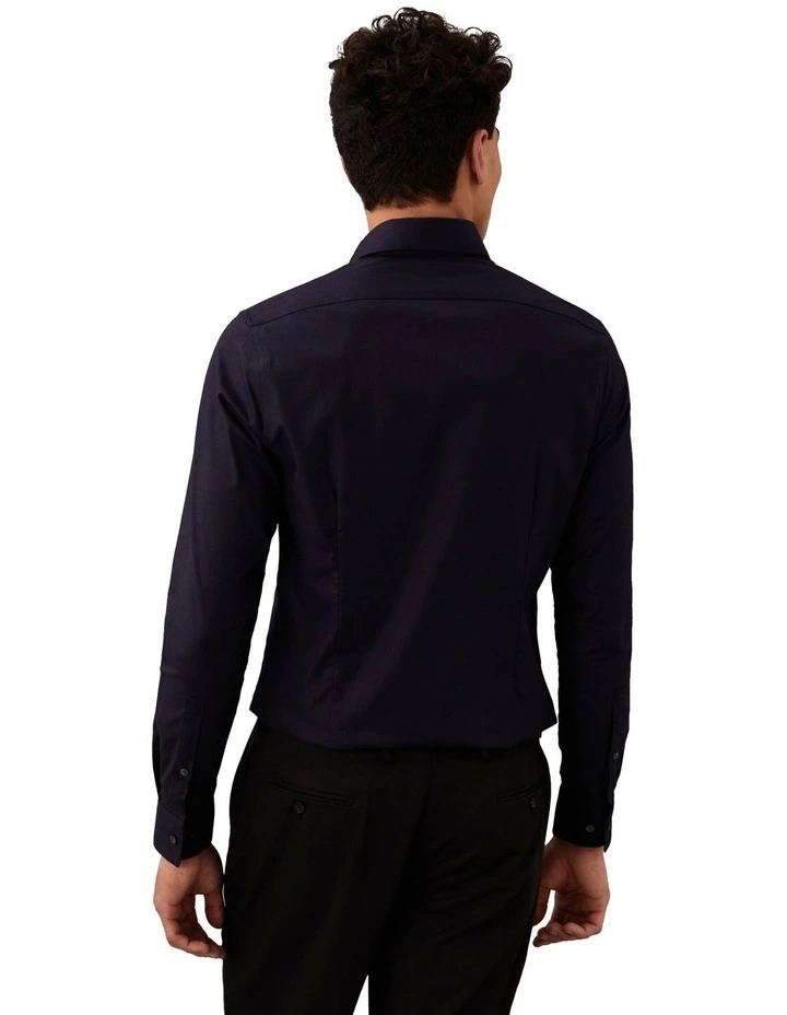 Slim Fit Essential Twill Shirt in Navy image 2