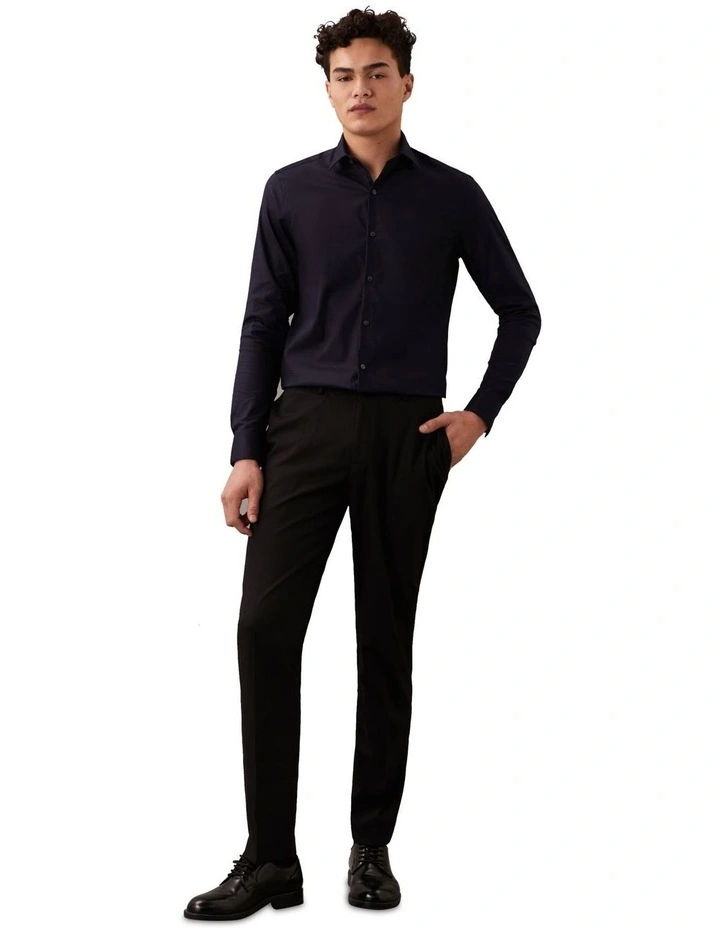 Slim Fit Essential Twill Shirt in Navy image 3