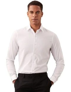Slim Fit Essential Twill Shirt in White
