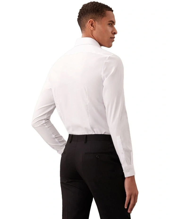 Slim Fit Essential Twill Shirt in White image 3