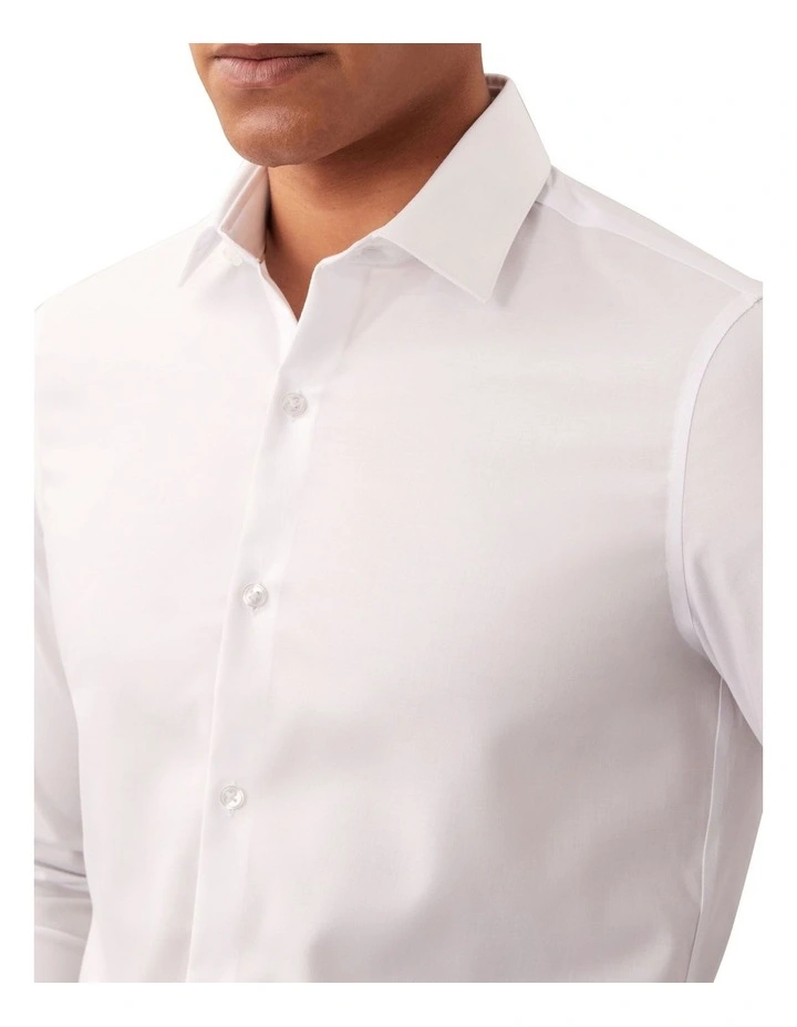 Slim Fit Essential Twill Shirt in White image 4