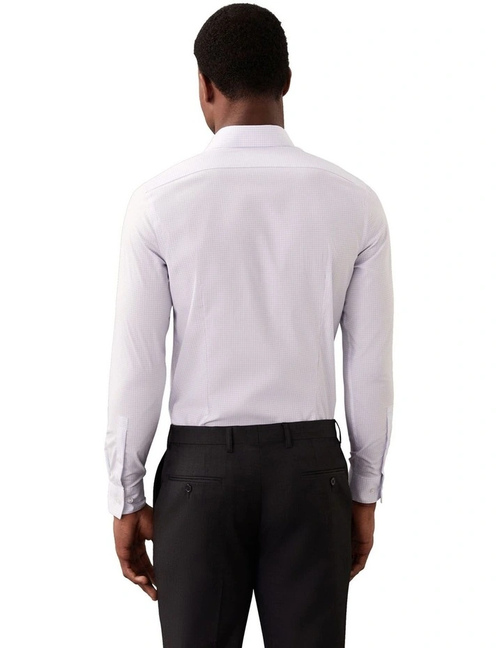 Slim Fit Mid Twill Print Shirt in White image 2