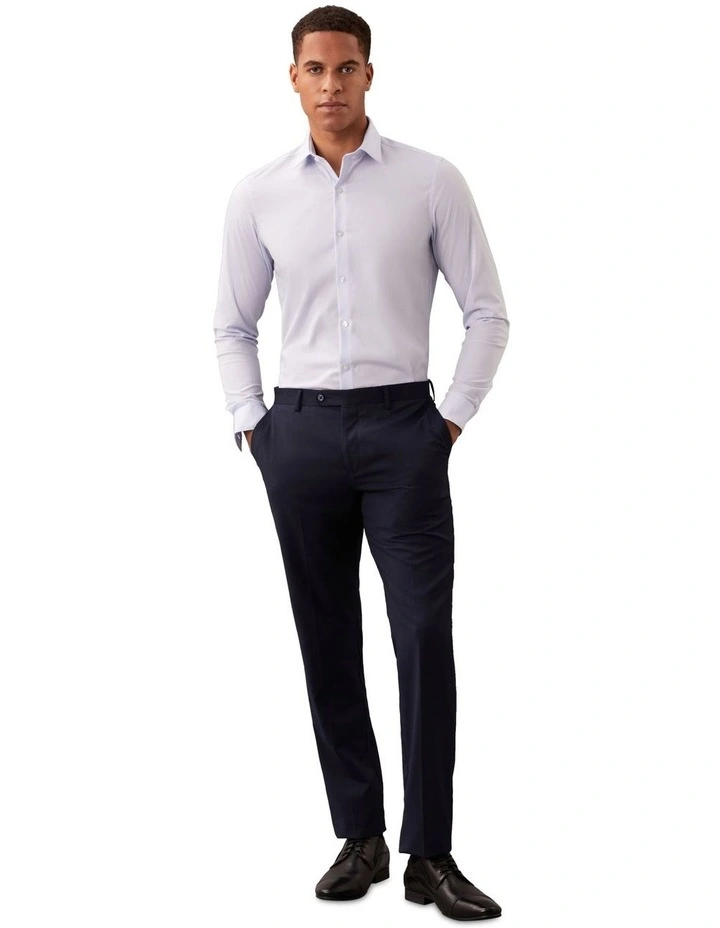 Slim Fit Mid Twill Shirt in Blue image 2