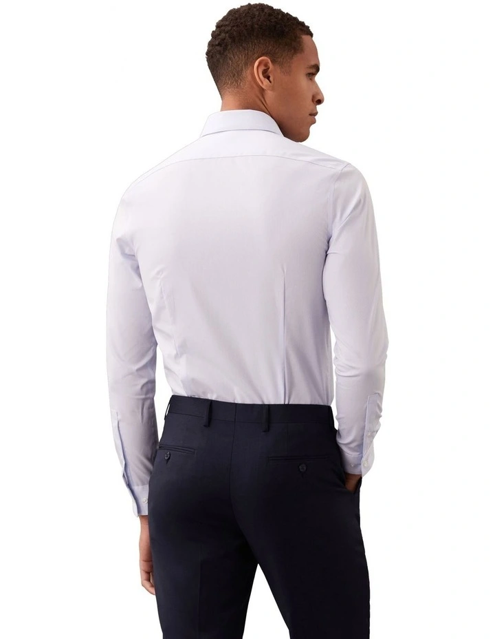 Slim Fit Mid Twill Shirt in Blue image 3